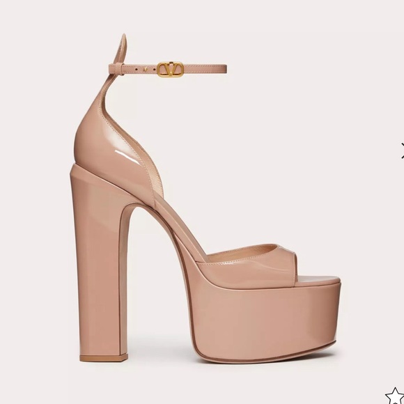 Valentino Garavani Shoes - VALENTINO GARAVANI TAN-GO PLATFORM PATENT LEATHER SANDAL 155MM